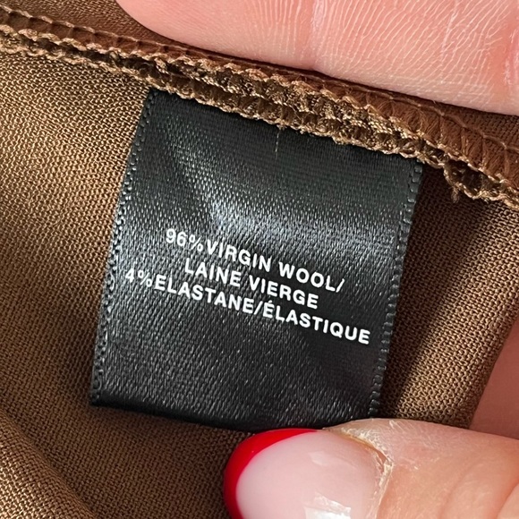 Lafayette 148 New York Virgin Wool, Brown, Straight-Leg Ankle Dress Pants SIZE 8 - Picture 8 of 9